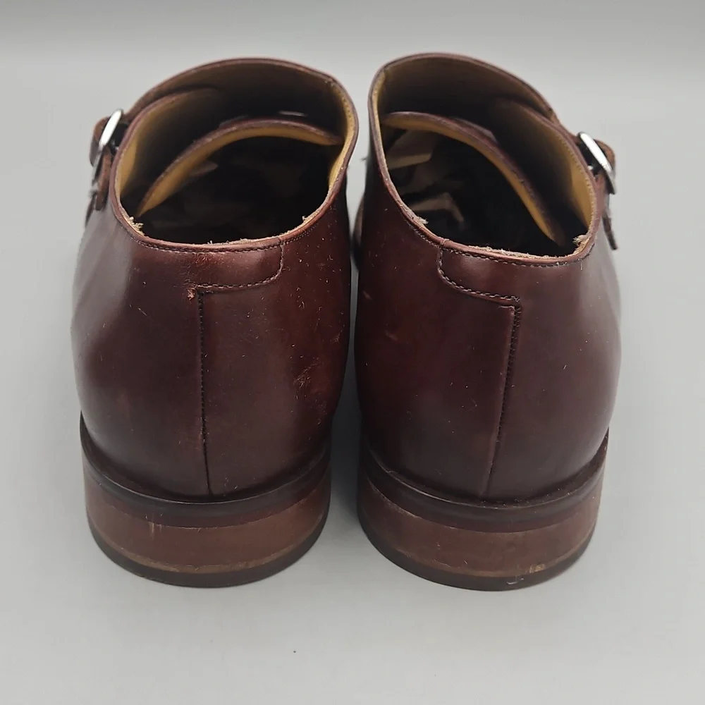 Cole Haan Grand OS Double Monk Strap Oxfords Mens 13 Dark Brown Dress Shoes